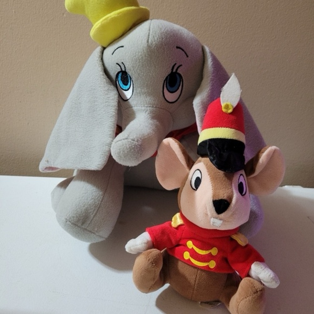 Disneys Dumbo And Timothy Mouse Plush Toys